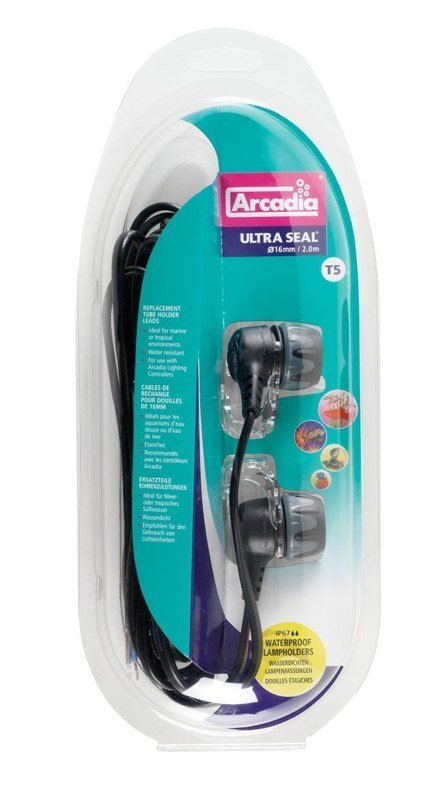 Arcadia T5 Ultraseal Lampholder Leads 16mm - 2 Metres