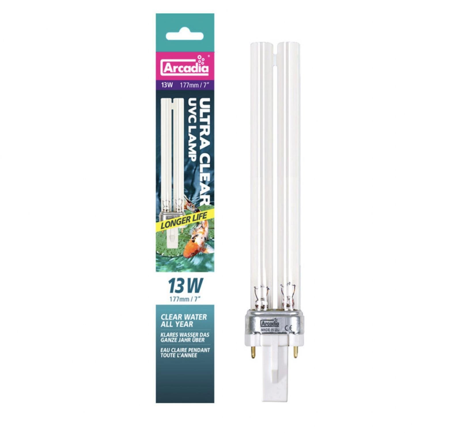 Arcadia Compact UVC Lamp G23, 177mm, 13 Watt