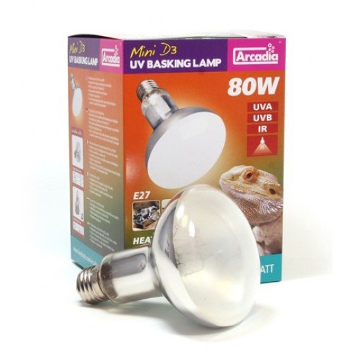 Arcadia D3 UV Basking Lamp 80W For Reptile Development
