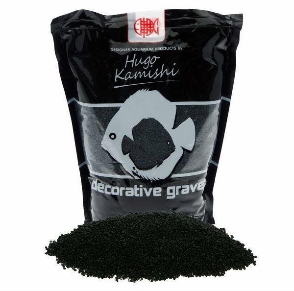 Hugo Kamishi Black Aquarium Gravel 2-4mm 2kg