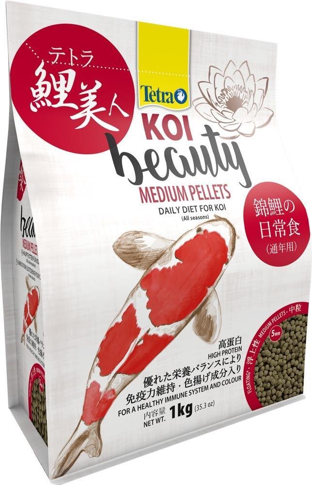 Tetra Koi Beauty - Medium & Mini Pellet Fish Food - Fish Food For Pond Fish (4L, 10L)