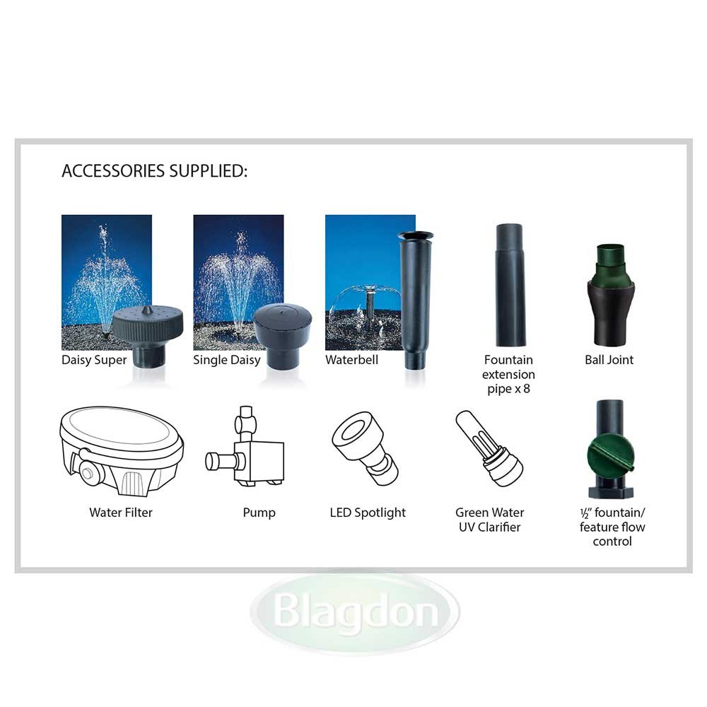 Blagdon Inpond 5 in 1 (Pump, Filters, UV, LED, Fountain)