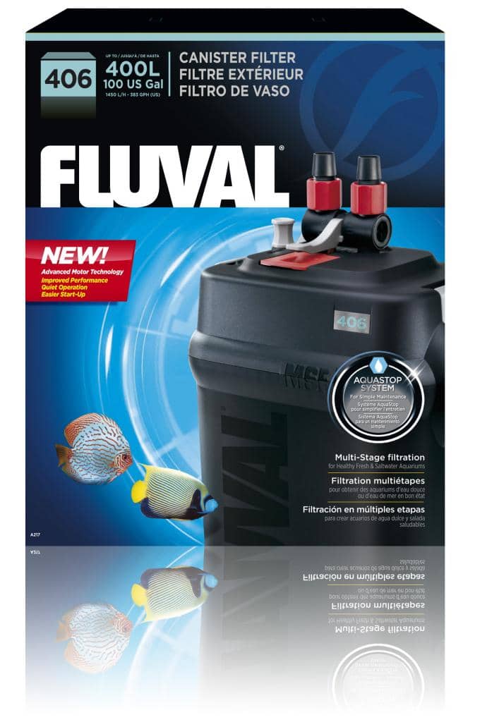 Fluval 406 External Aquarium Filter - 400L, A217