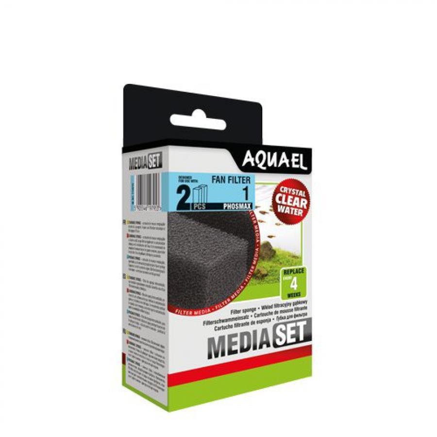 AquaEl Fan Filter 1 Replacement Sponge Set Phosmax (2 pcs)