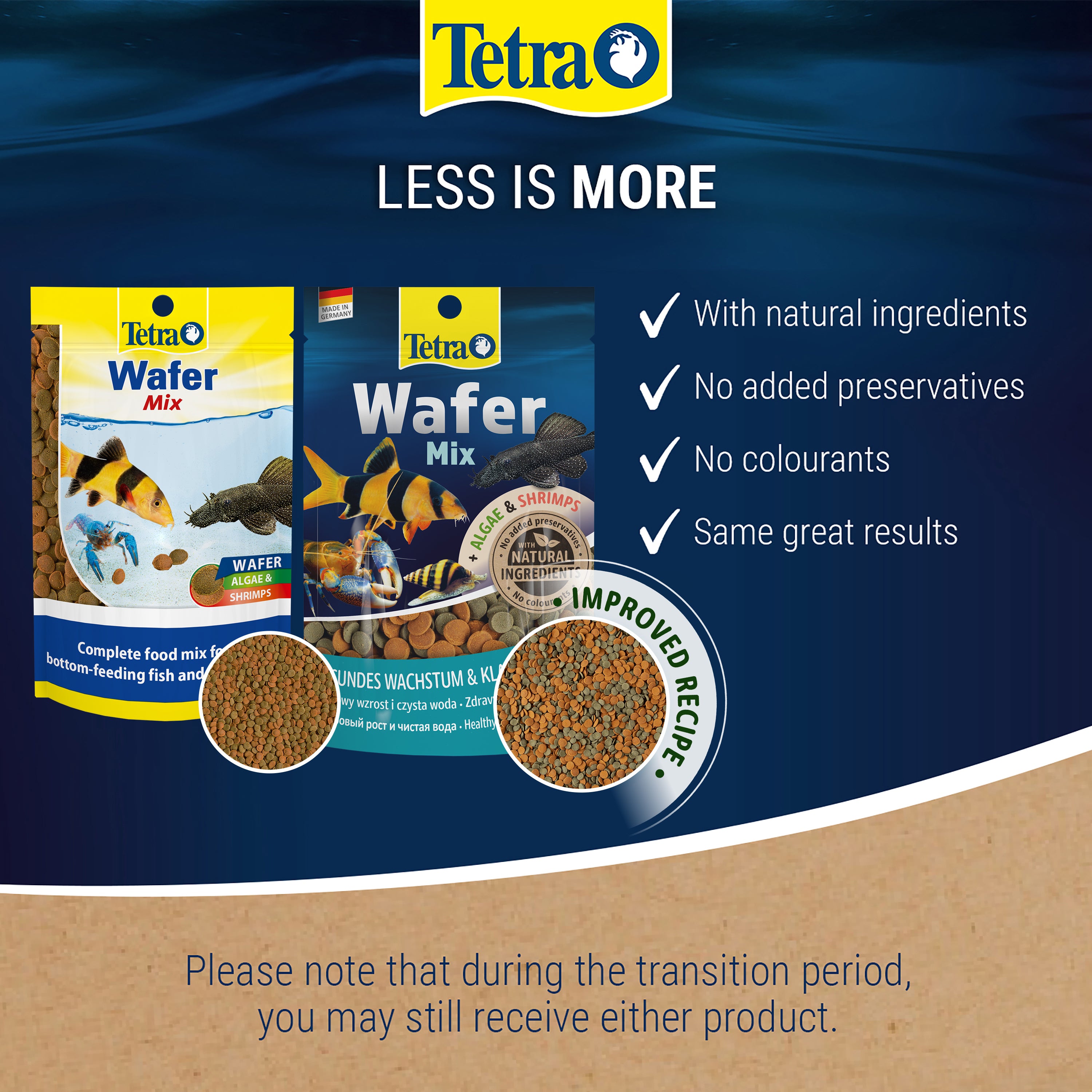Tetra Variety Wafer Mix 68g Sinking Fish & Crustaceans Food