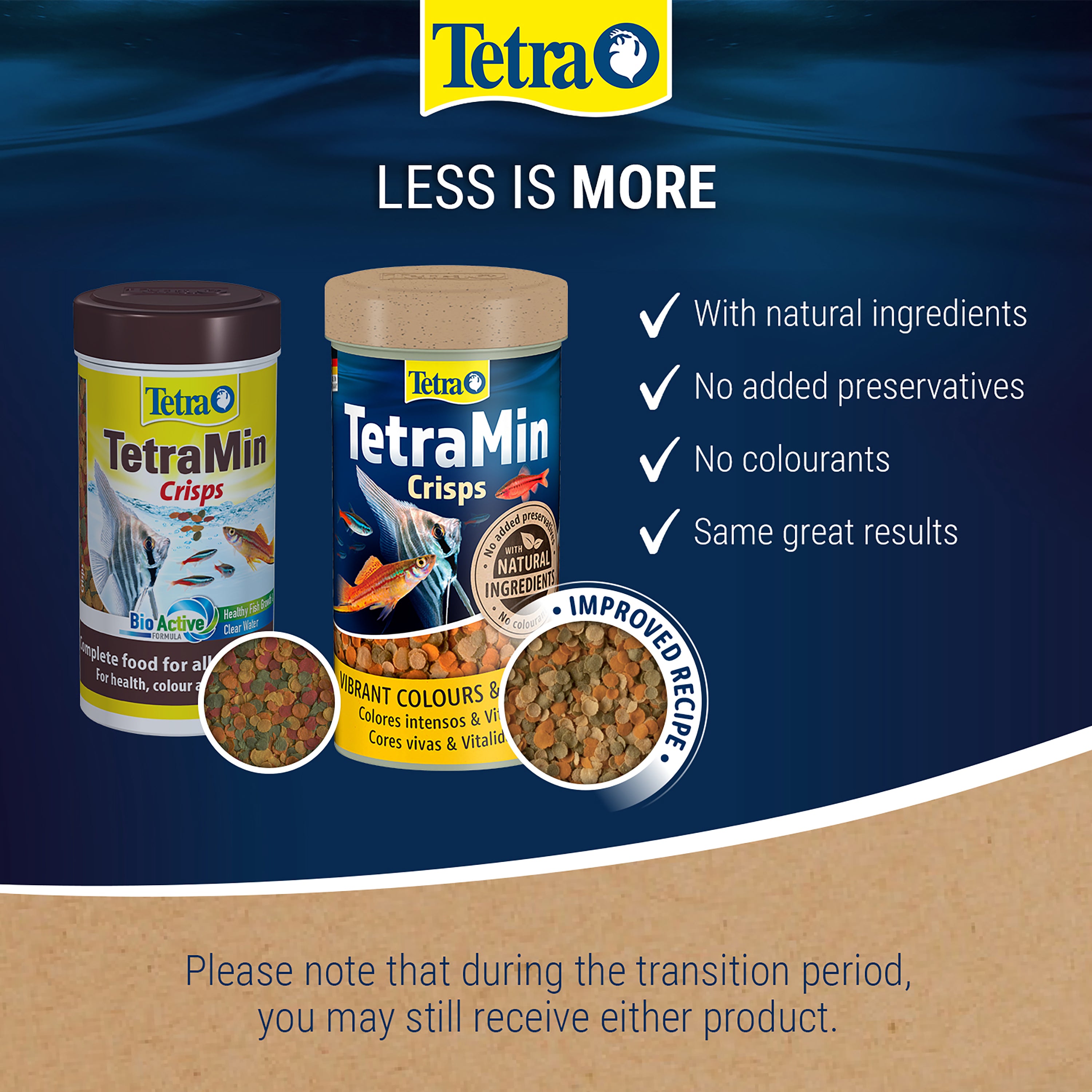 TetraMin Crisps - Fish Food For Tropical Herbivore Fish 250ml / 55g (275041)