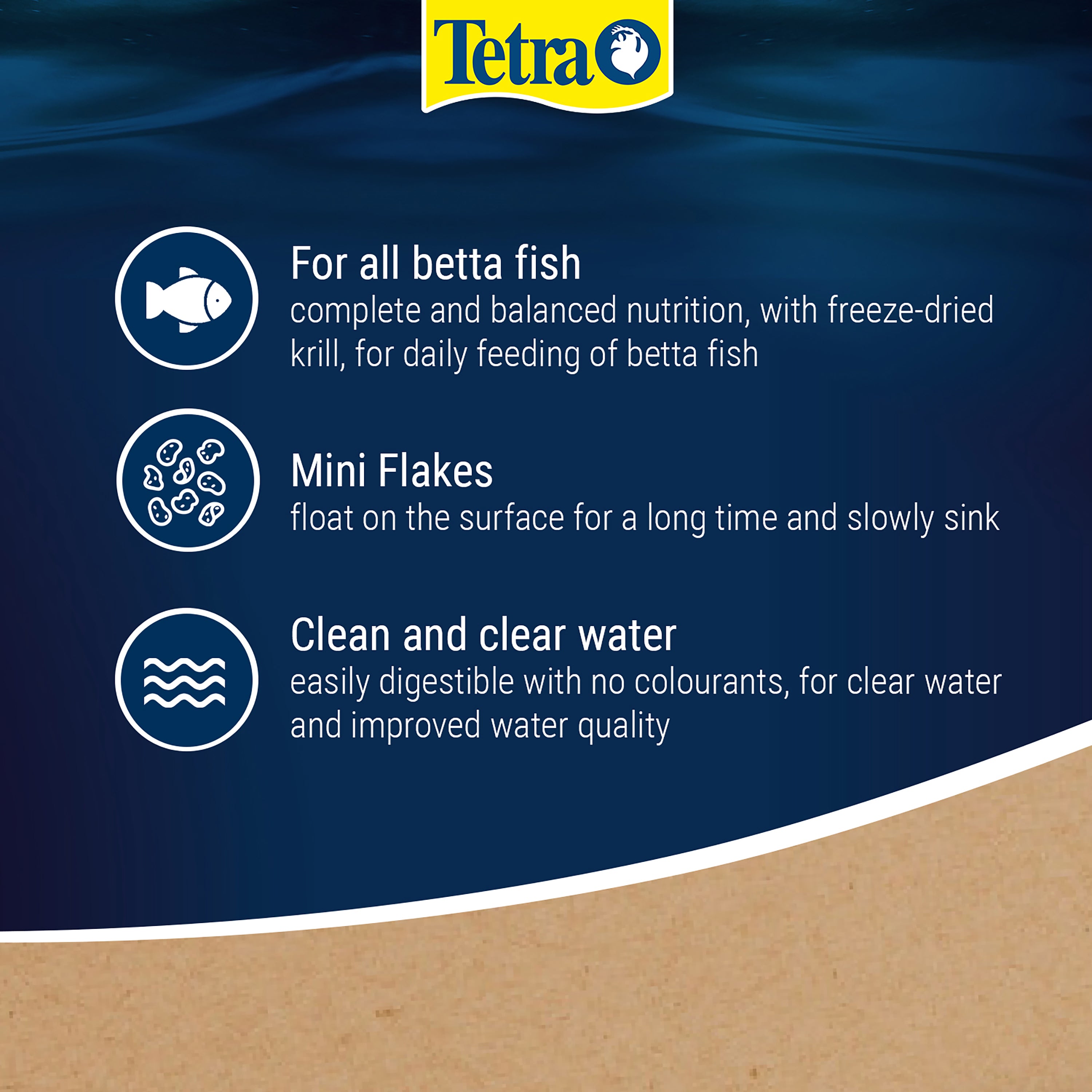 Tetra Betta Fish Food Flakes for Siamese Fighting Fish 27g