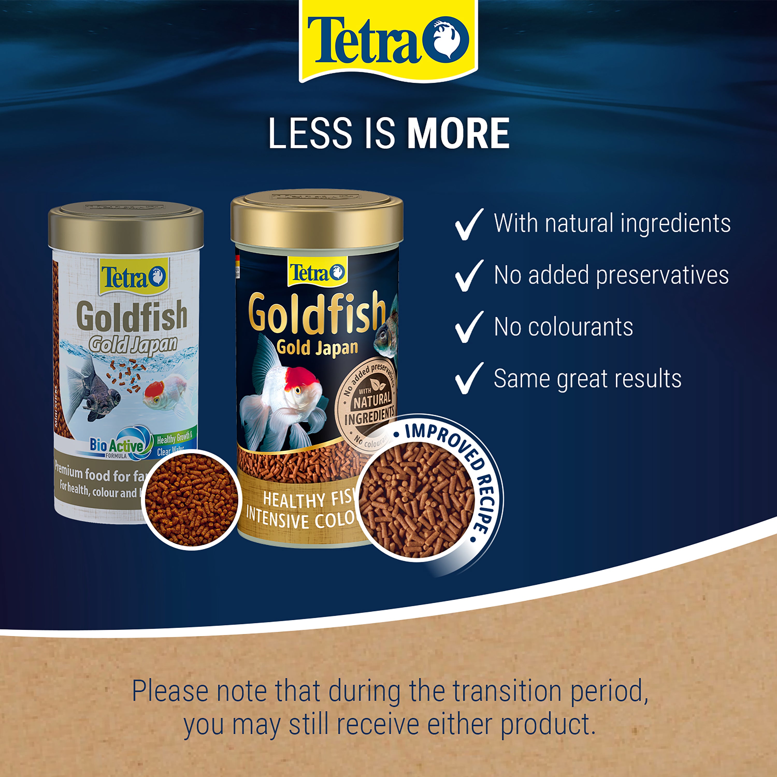 Tetrafin Gold Japan 55g Mini Sticks - Medium