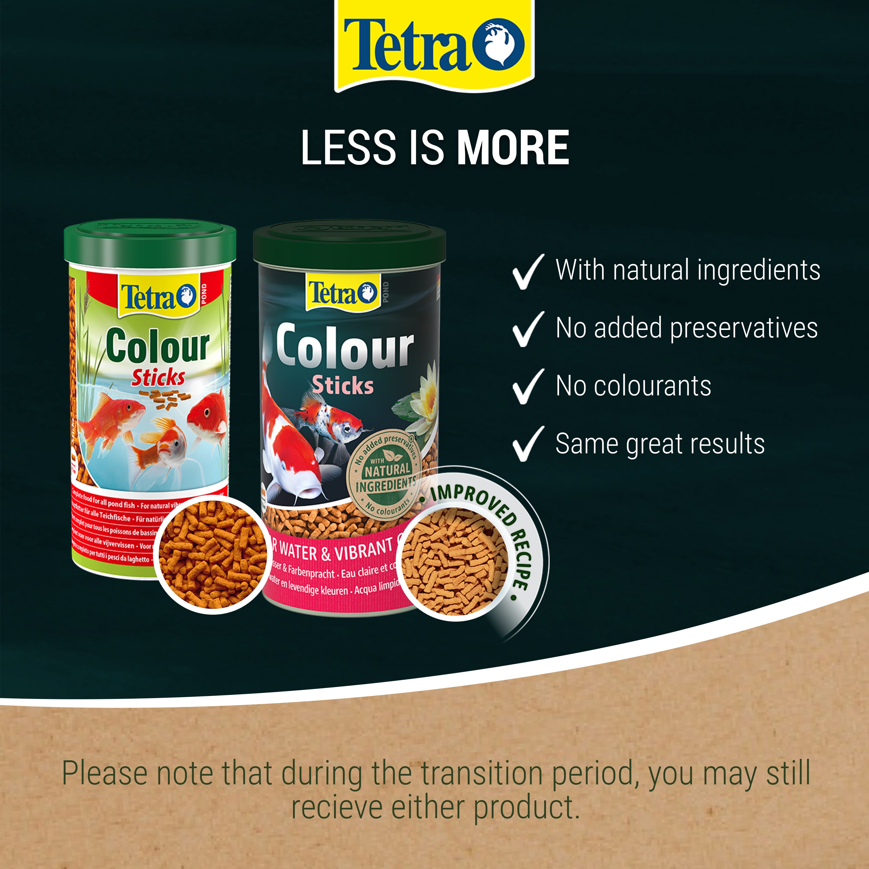 Tetra Pond Colour Sticks For Fish Colouration (1L, 4L)