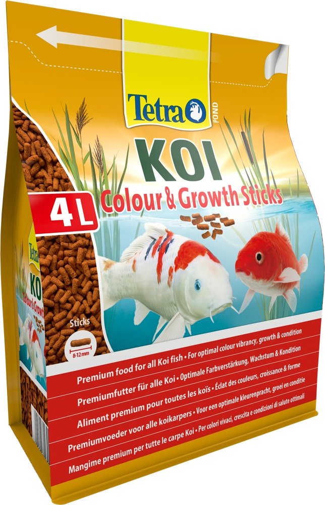 Tetra Pond Koi Colour&Growth Sticks - Fish Food For Pond Fish (1L, 4L, 7L)