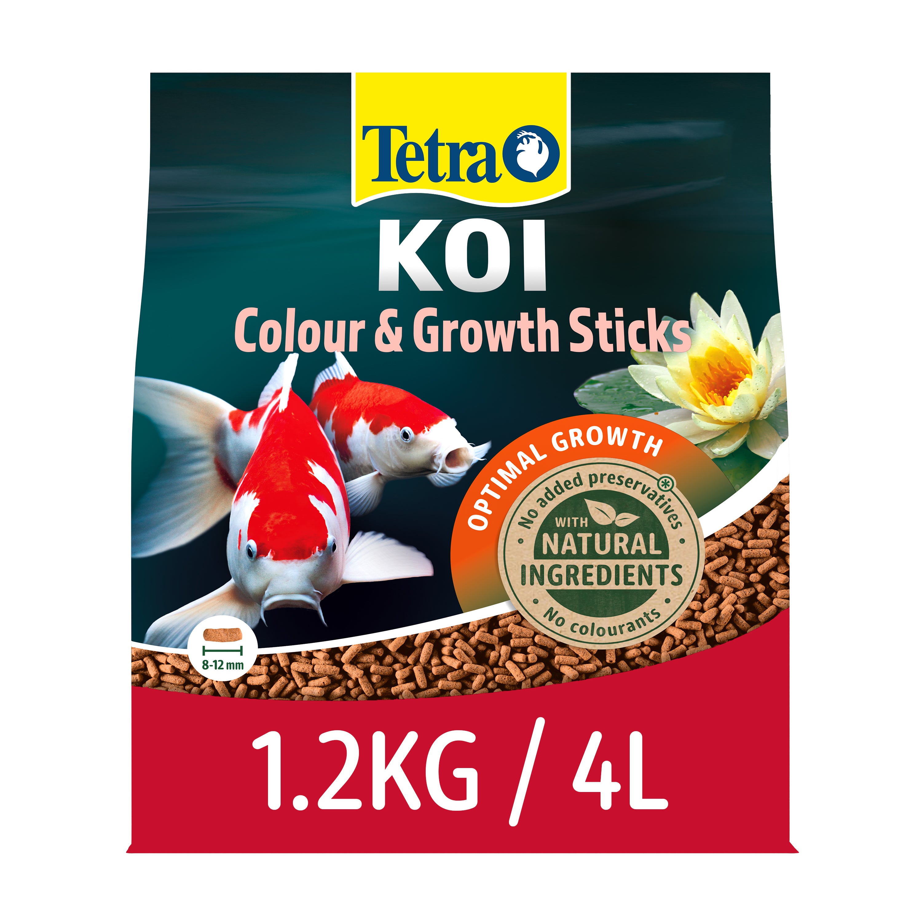 Tetra Pond Koi Colour&Growth Sticks - Fish Food For Pond Fish (1L, 4L, 7L)