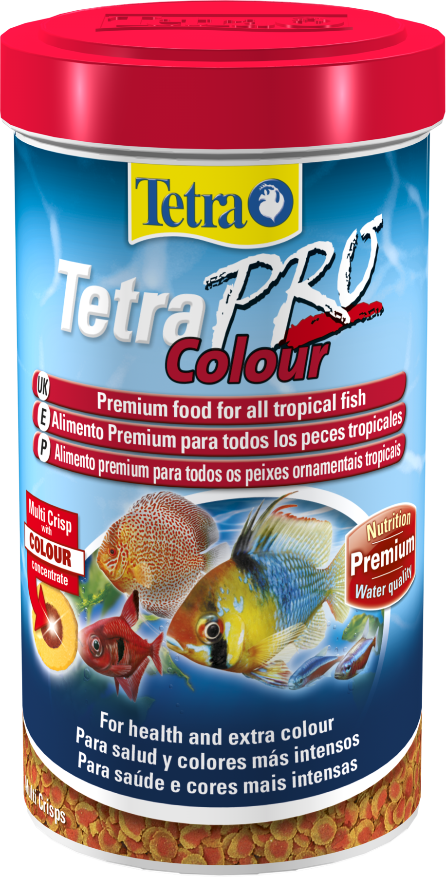 TetraPro Colour - Multi-Crisps Fish Food For Tropical Fish 250ml / 55g (143616)