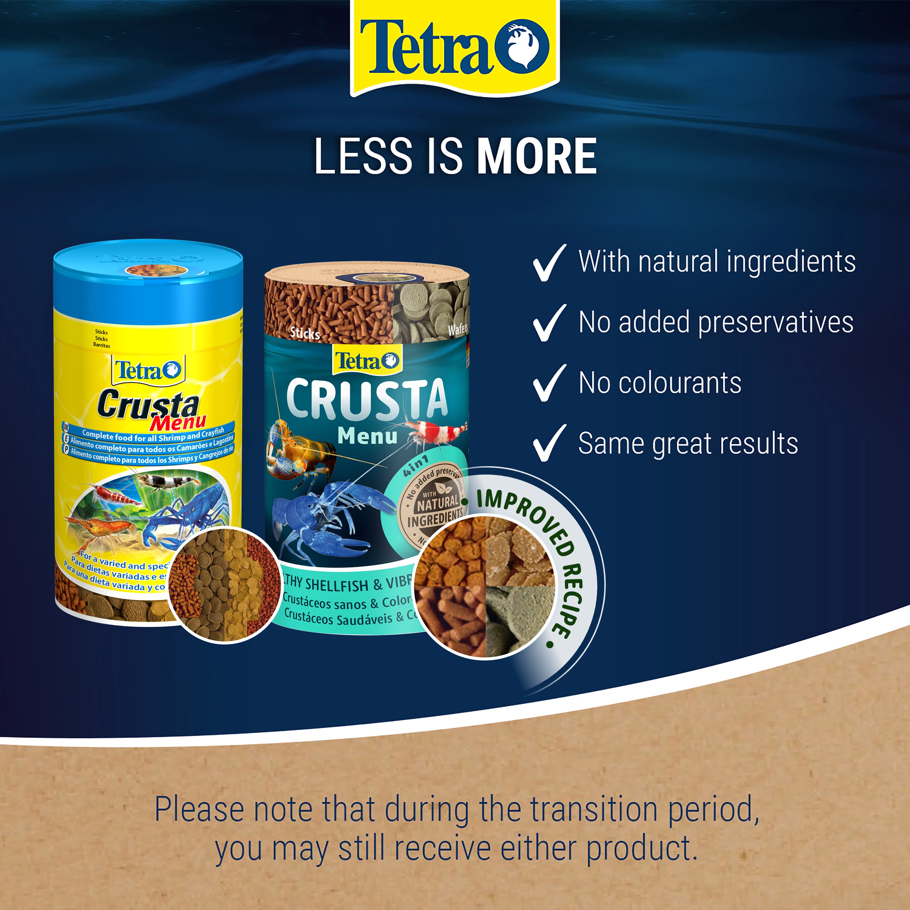 Tetra Crusta Menu Tropical Herbivore Fish Flakes 52g
