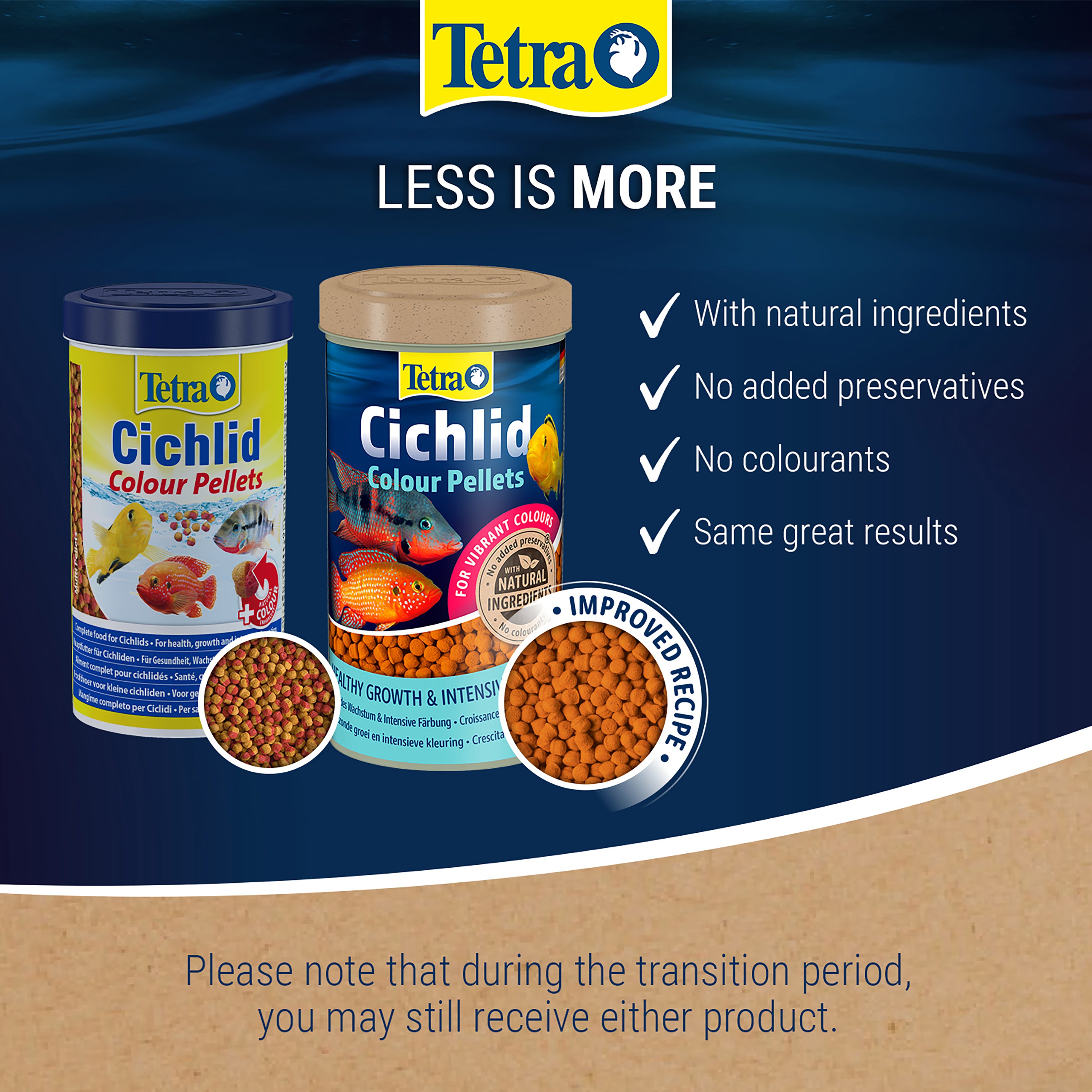 Tetra Cichlid Colour Pellets 165g 500ml