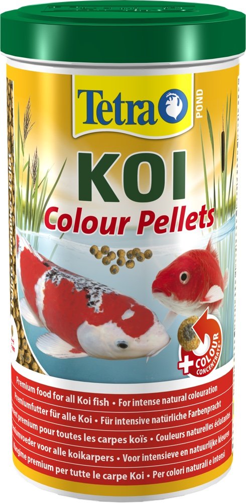 Tetra Pond Koi Colour Pellets - Medium Pellet Fish Food 1L (203501)