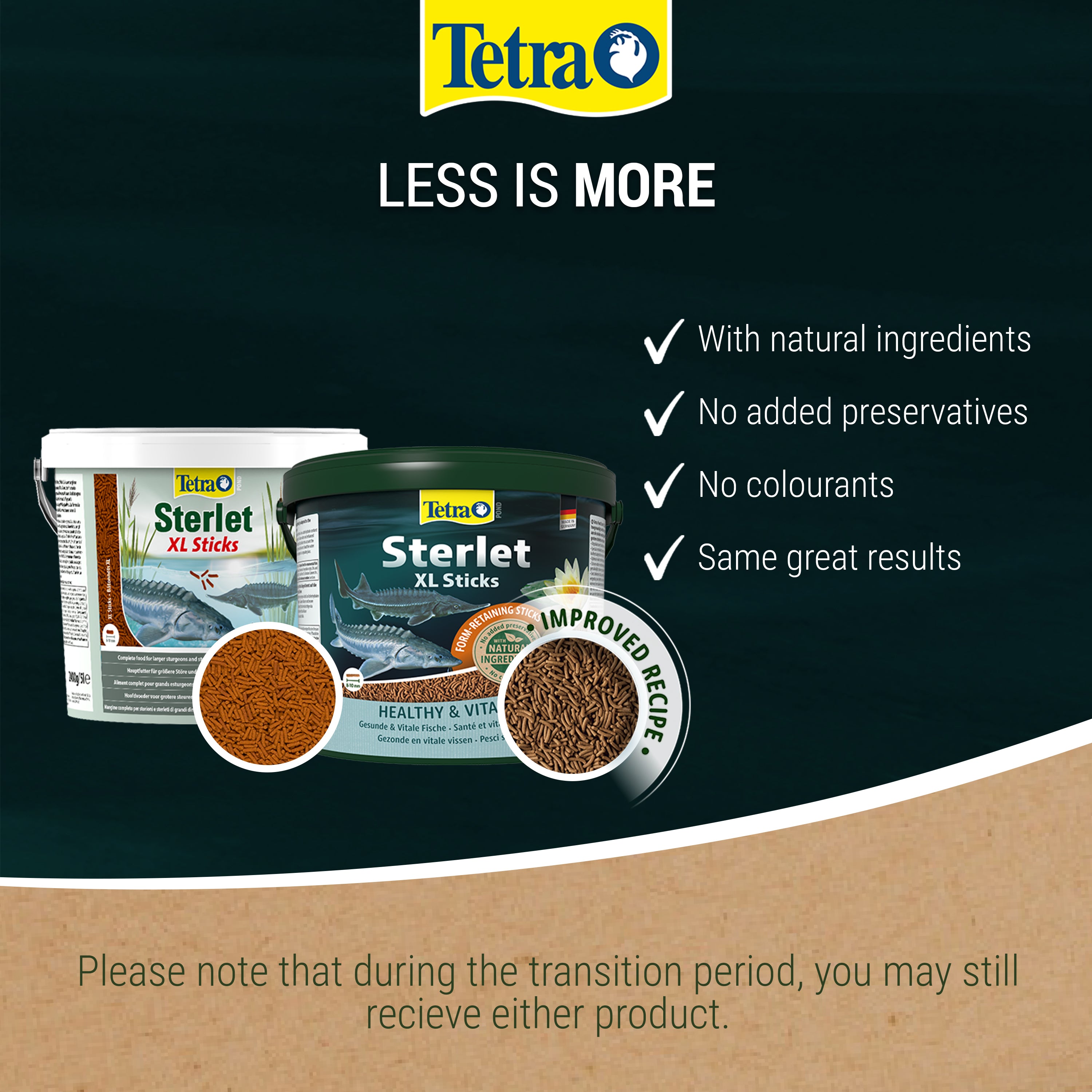 Tetra Pond Sterlet Sticks XL - Stick Fish Food For Sturgeons 5L / 2400g (250260)