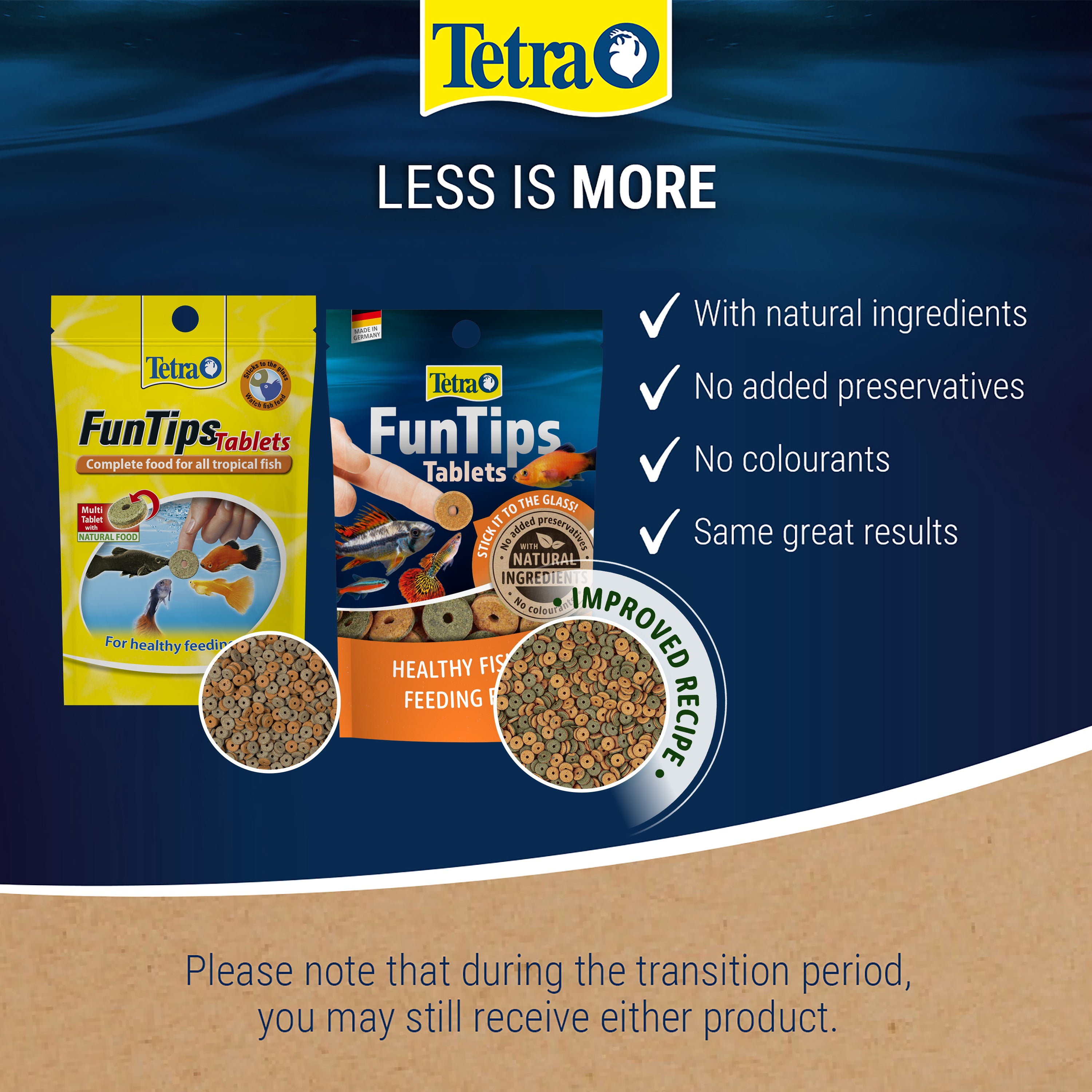 Tetra Fun Tips Tablets 75 Tablets 30g  - Stick on Glass