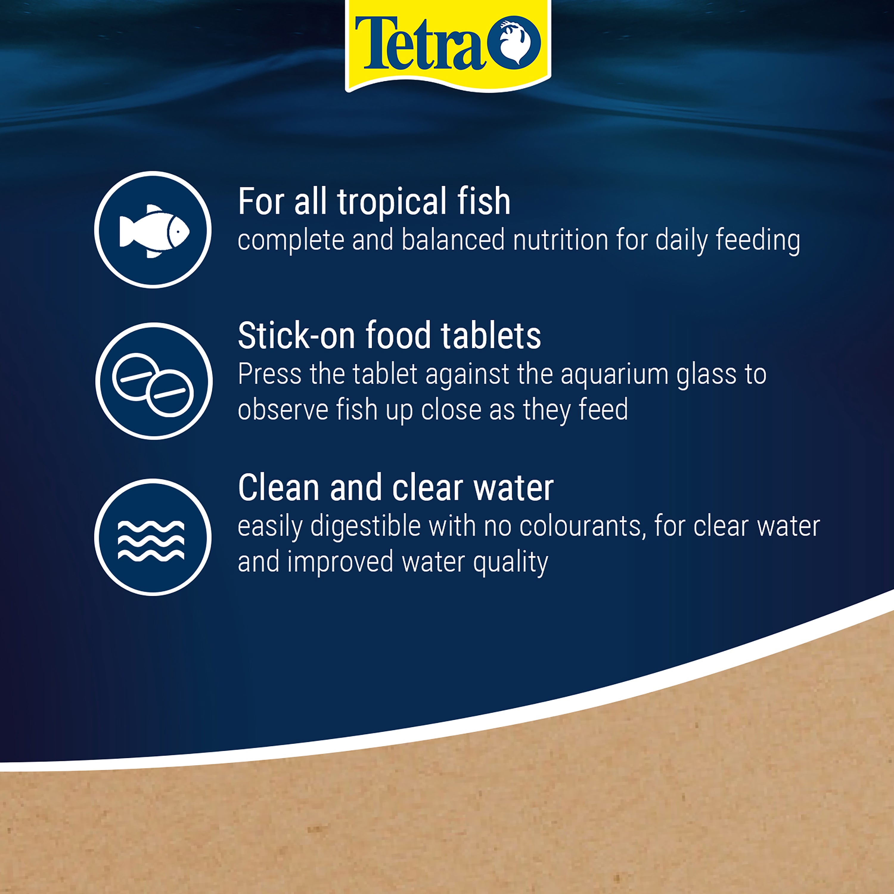 Tetra Fun Tips Tablets 75 Tablets 30g  - Stick on Glass