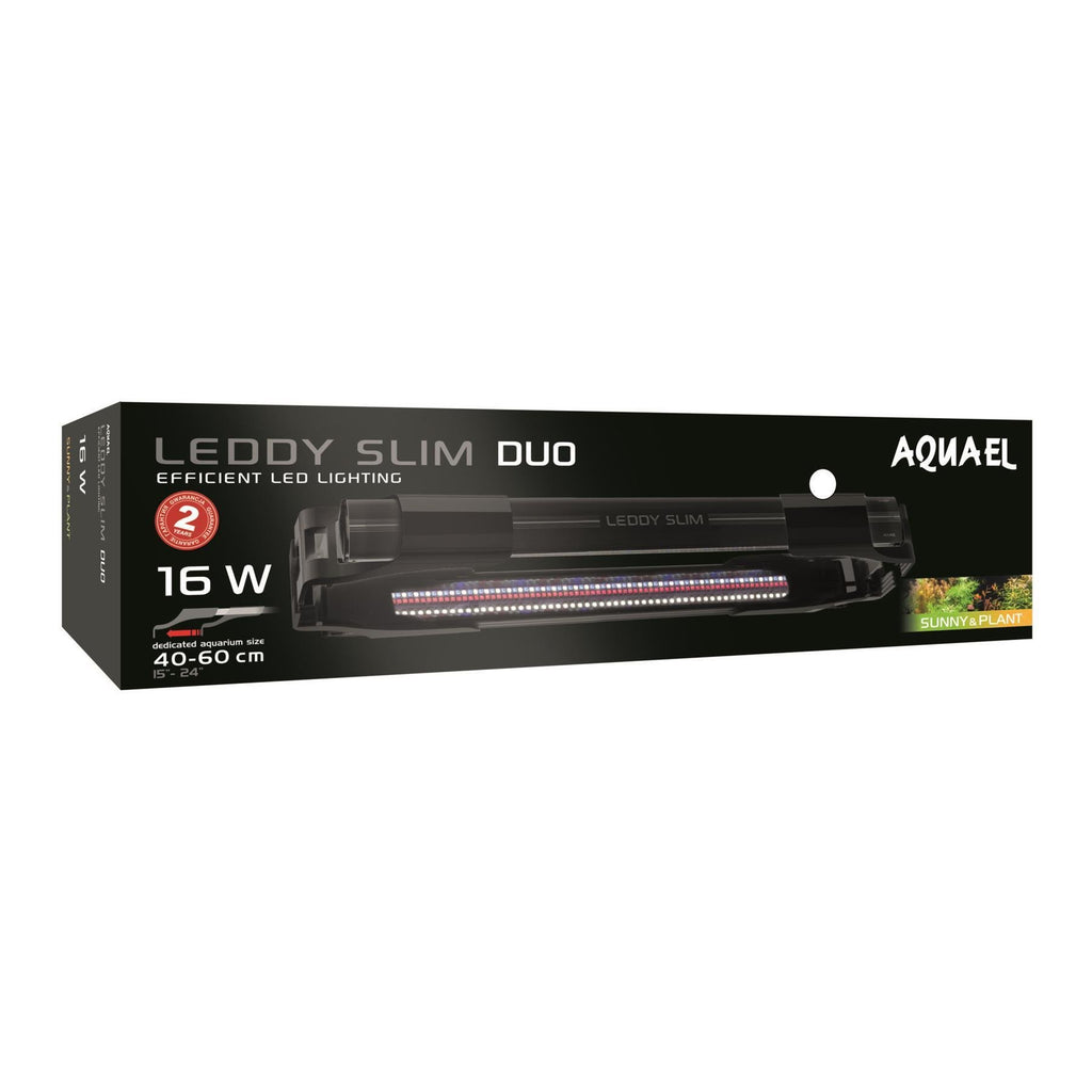 AquaEl Leddy Slim Duo 16W Sunny & Plant Black Aquarium Light 40-60CM