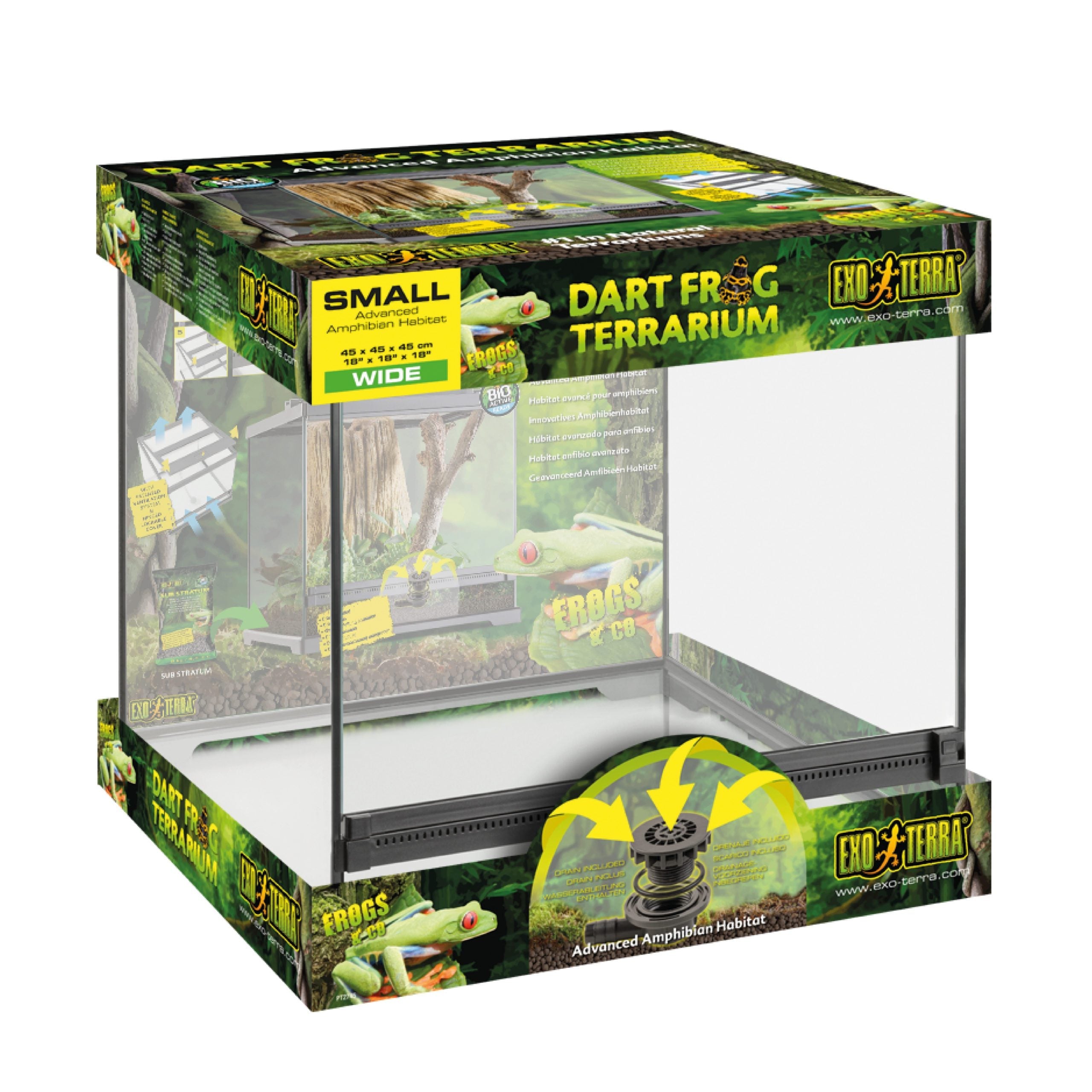 Exo-Terra Dart Frog Terrarium 45x45x45cm
