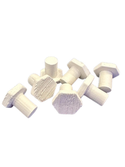 Hexagon Frag Plugs 20mm - White
