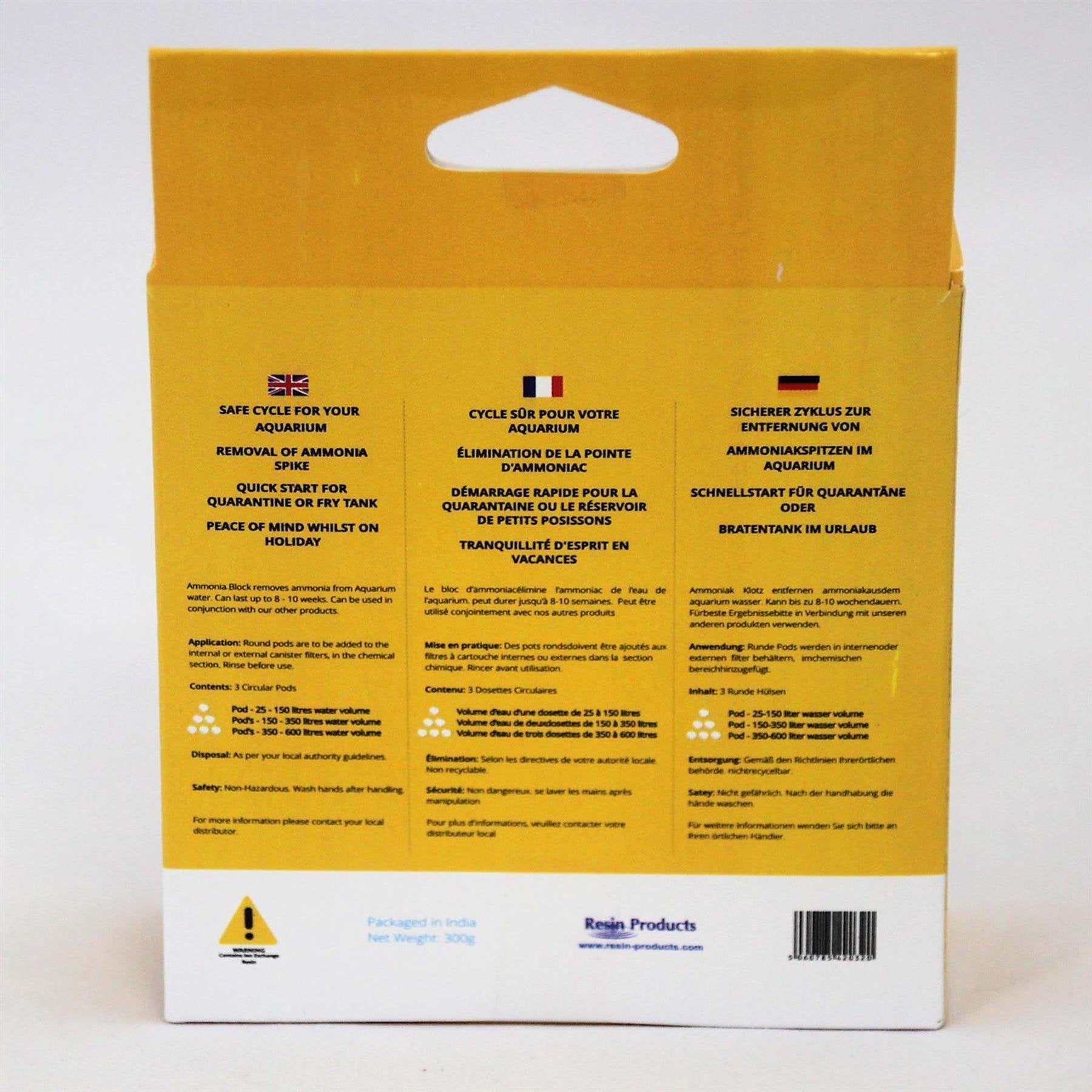 Resin Products -  Ammonia Block (3x 100g pods)
