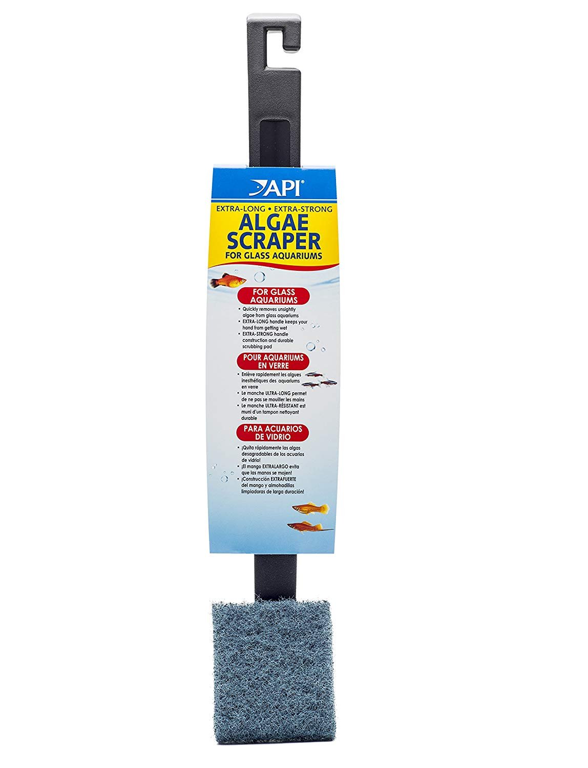 API Algae Scraper for glass aquarium 18" handle, angled head