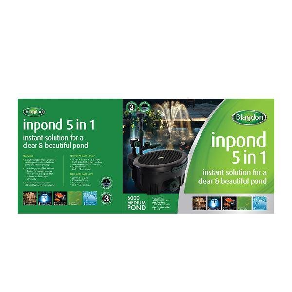 Blagdon Inpond 5 in 1 (Pump, Filters, UV, LED, Fountain)