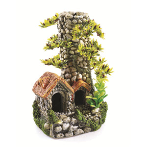 Aquarium Ornament - 19cm Cobbled Chimney For Air Tubes