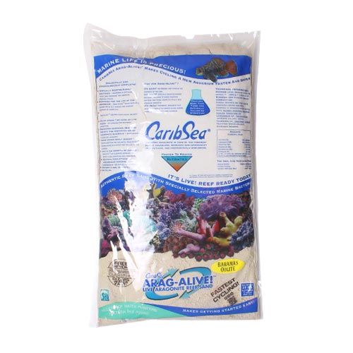 Caribsea Live Substrate - Arag-Alive Bahamas Oolite Marine Reef Sand 9kg (00793)