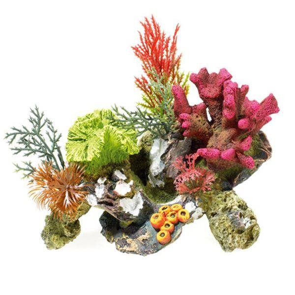 Classic Coral Rocks & Plant 3134