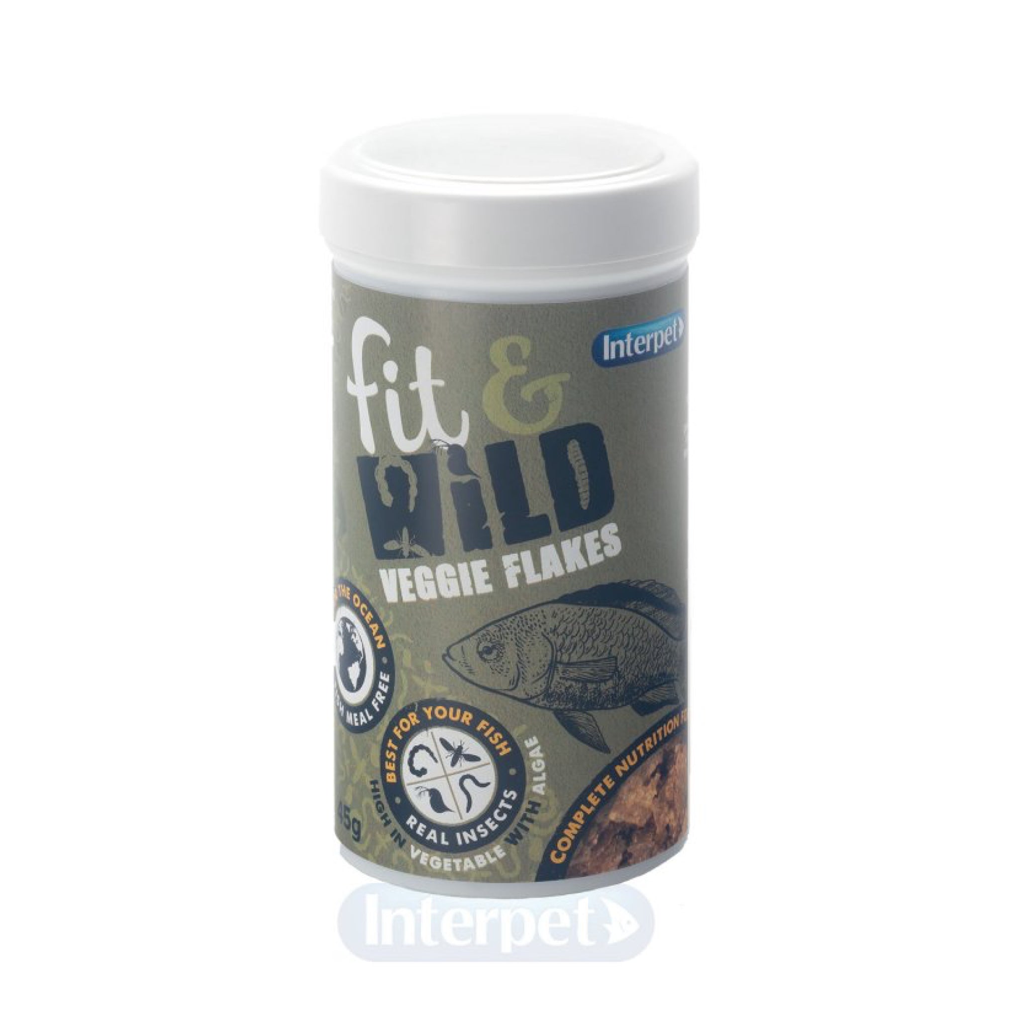 Interpet Fit & Wild Veggie Flake 45g