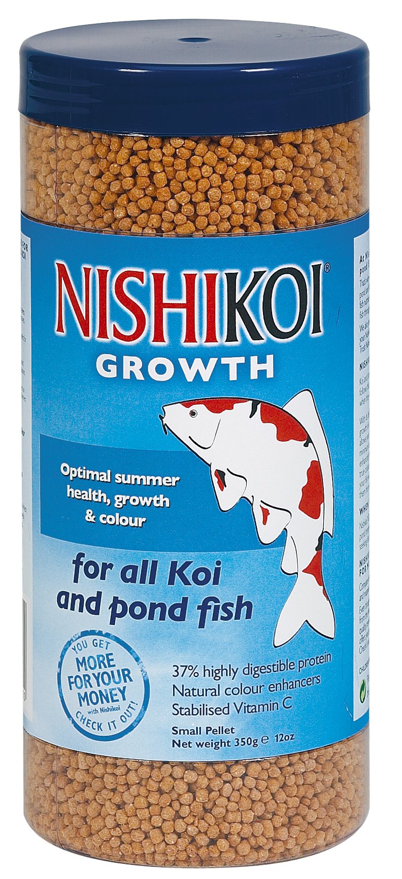 NishiKoi Growth Koi Fish Food Pellets - Small 350g