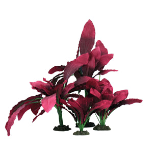 Hugo Kamishi Amazon Red Silk Artificial Aquarium Plant 30cm