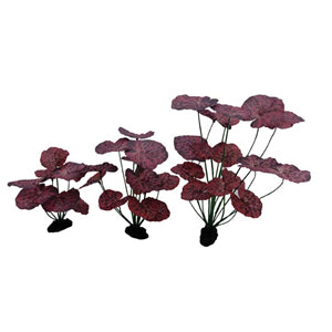 Hugo Kamishi Lotus Leaf Purple Silk Aquarium Plant 30cm