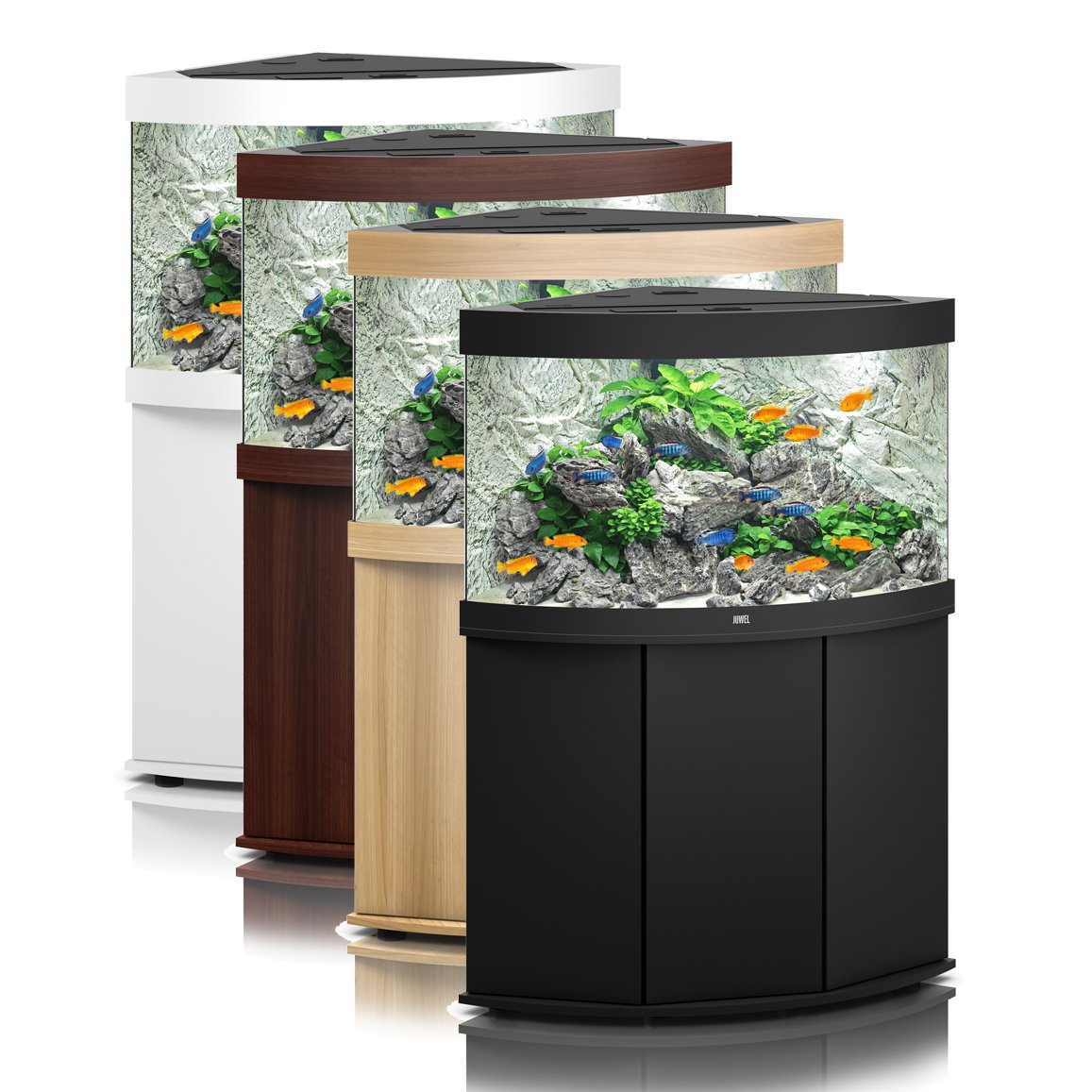 Juwel Trigon 190 Aquarium & Cabinet (LED lighting) - Light Wood, Black or White