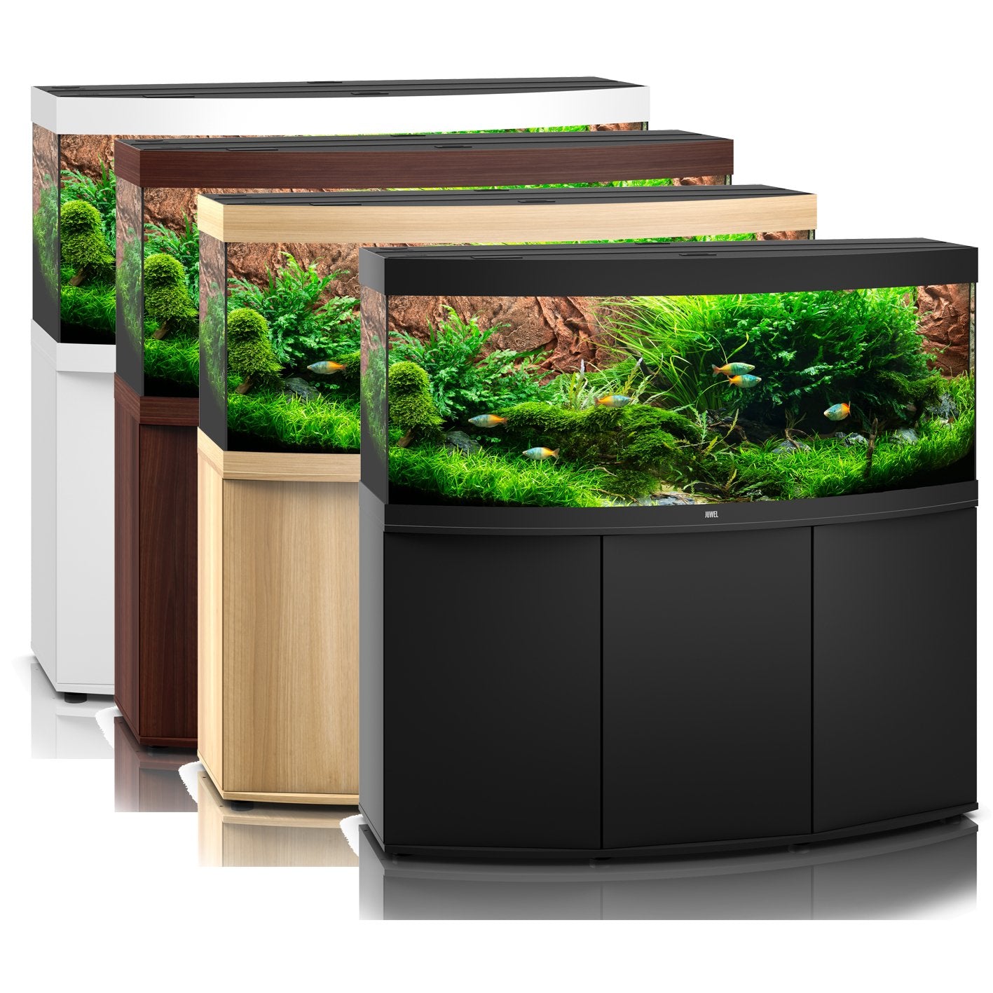 Juwel Vision 450 Aquarium & Cabinet (LED lighting) - Light Wood, Black or White