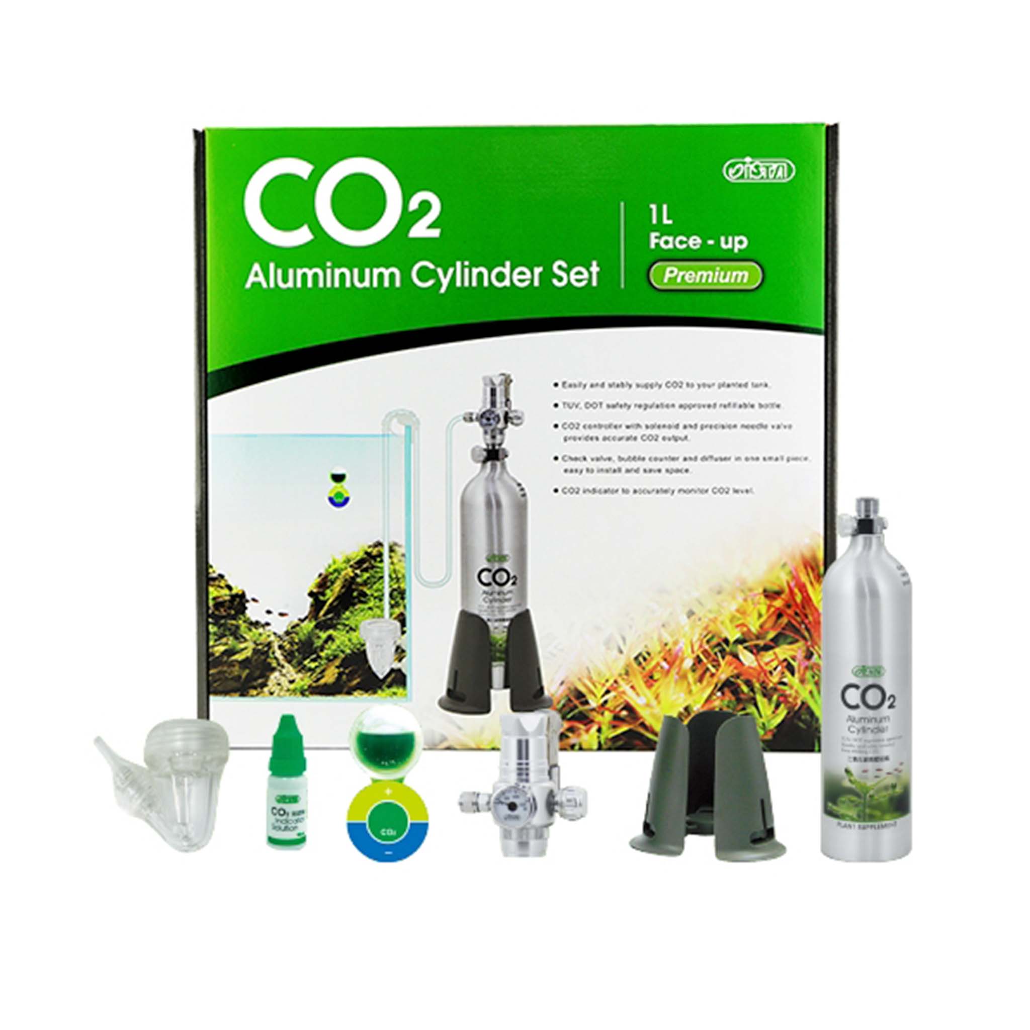 Ista Premium CO2 Cylinder Set 1L Face Up