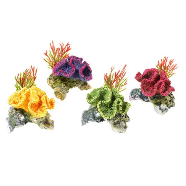 Classic Coral On Rocks With Plants 3142