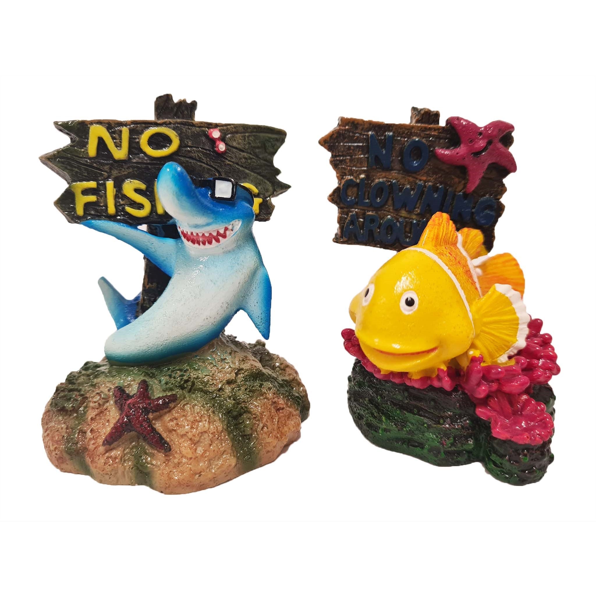 Aqua Zone Shark & Clown Fish Fishing Sign