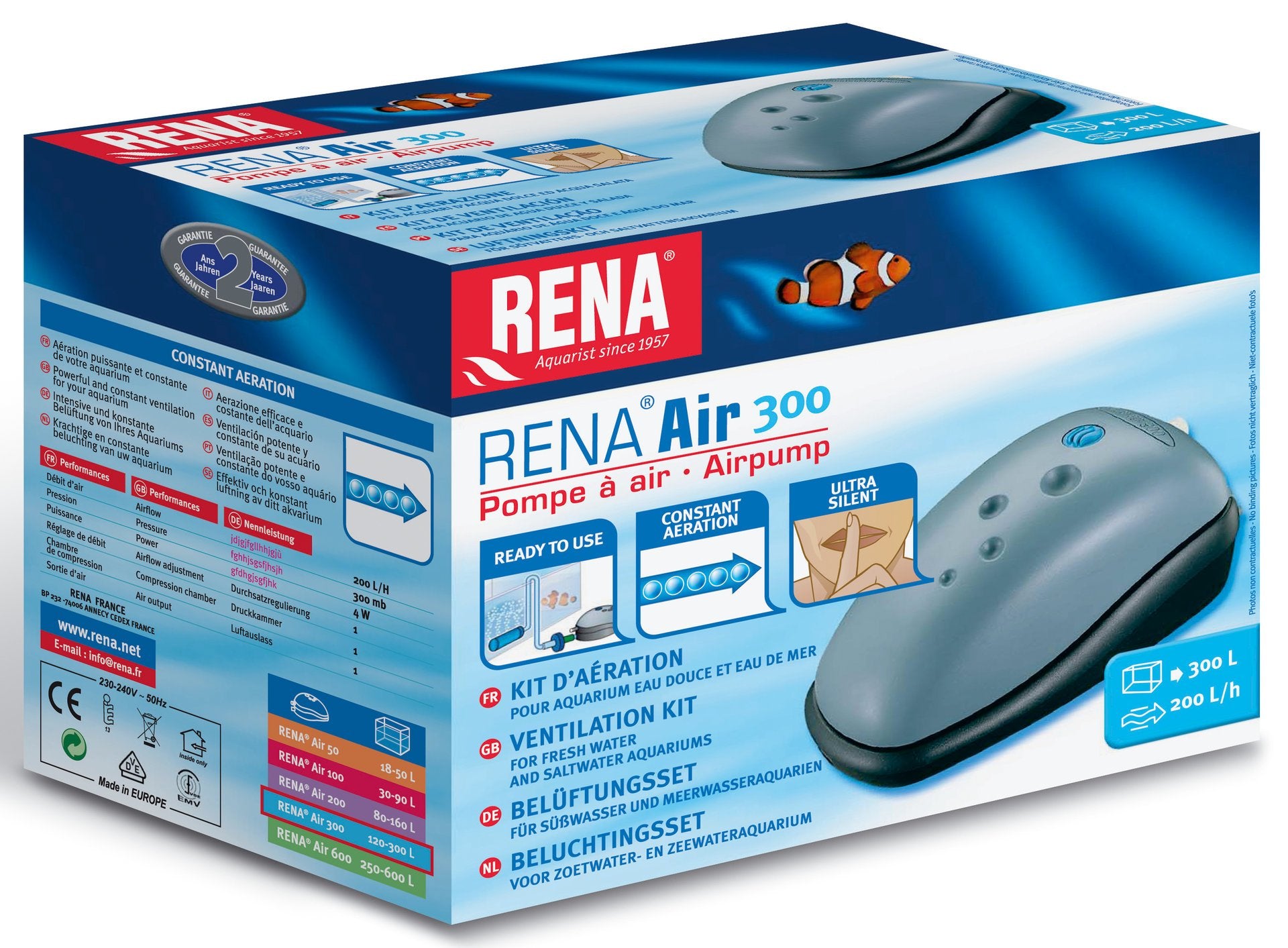 Rena 300 Silent Aquarium Air Pump