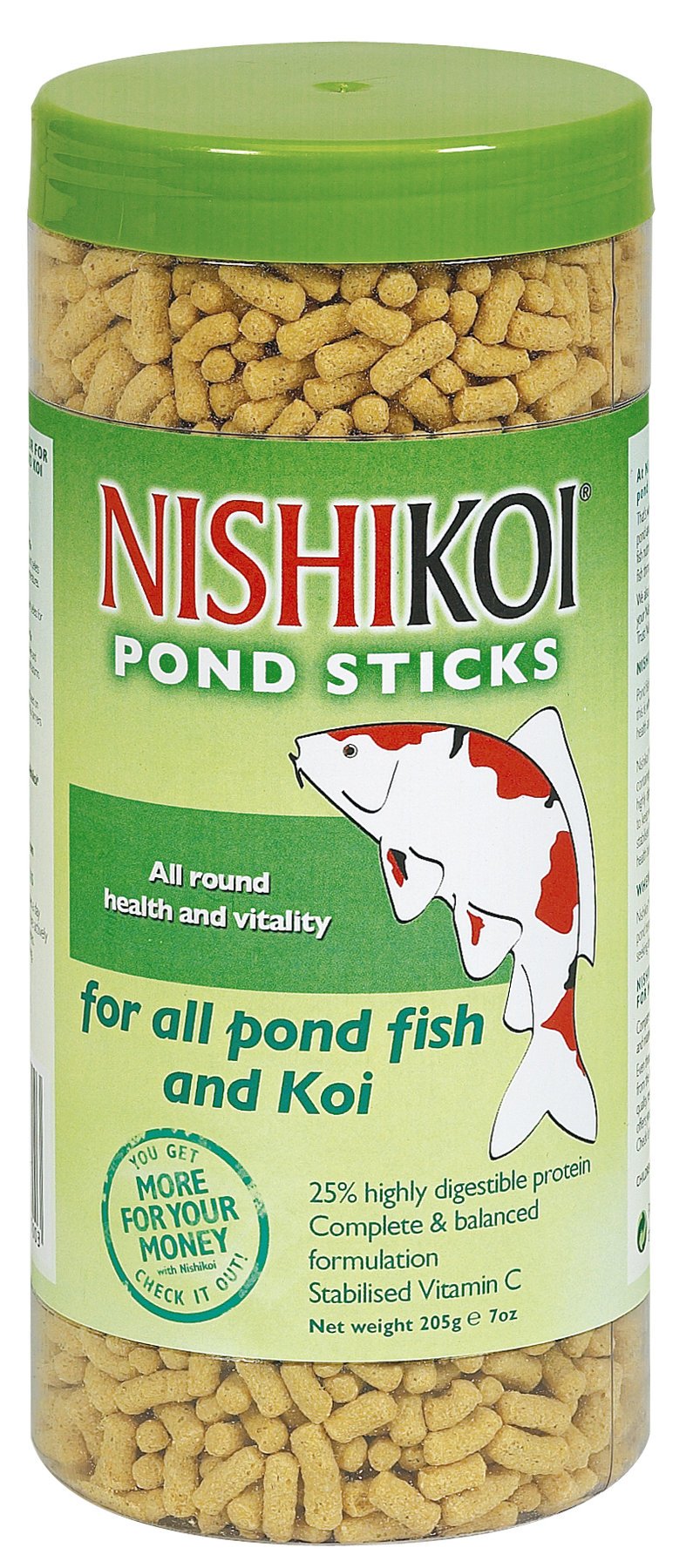 Nishikoi Floating Pond Sticks Fish Food 205g