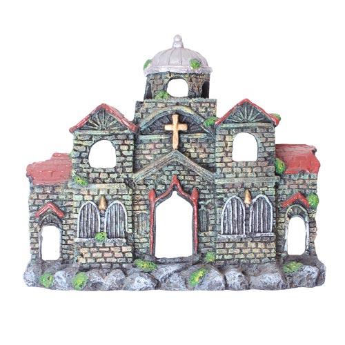 Aquarium Decor - Sunken Church Ornament 28 x 23cm