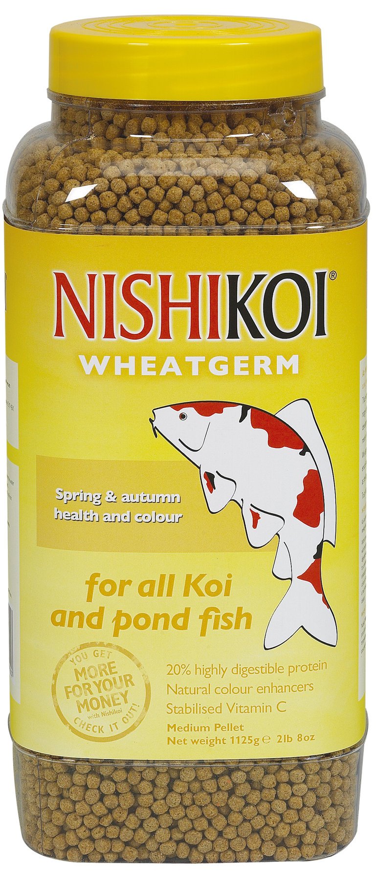 Nishikoi Wheatgerm Koi & Pond Fish Food Small Pellets 1.25Kg