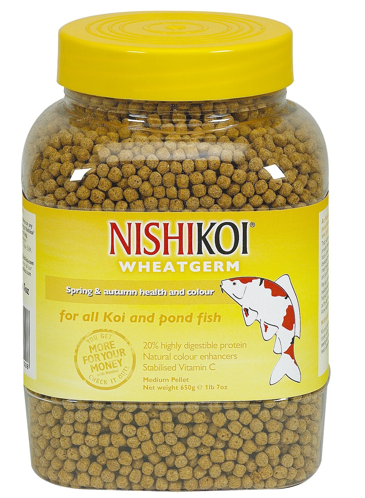 Nishikoi Wheatgerm Koi & Pond Fish Food Medium Pellets 4mm 750g